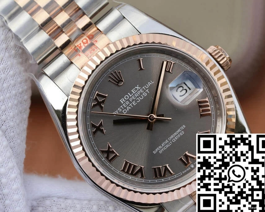 36MM Rolex Factory Datejust Rose GM Silver Dial Gold 116231-0087 0523